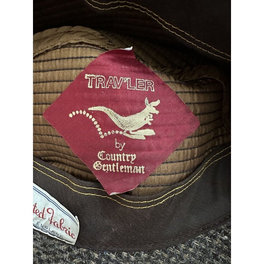 Country Gentleman Trav'ler Hat Vintage Harris Tweed Wool Fedora Traveler